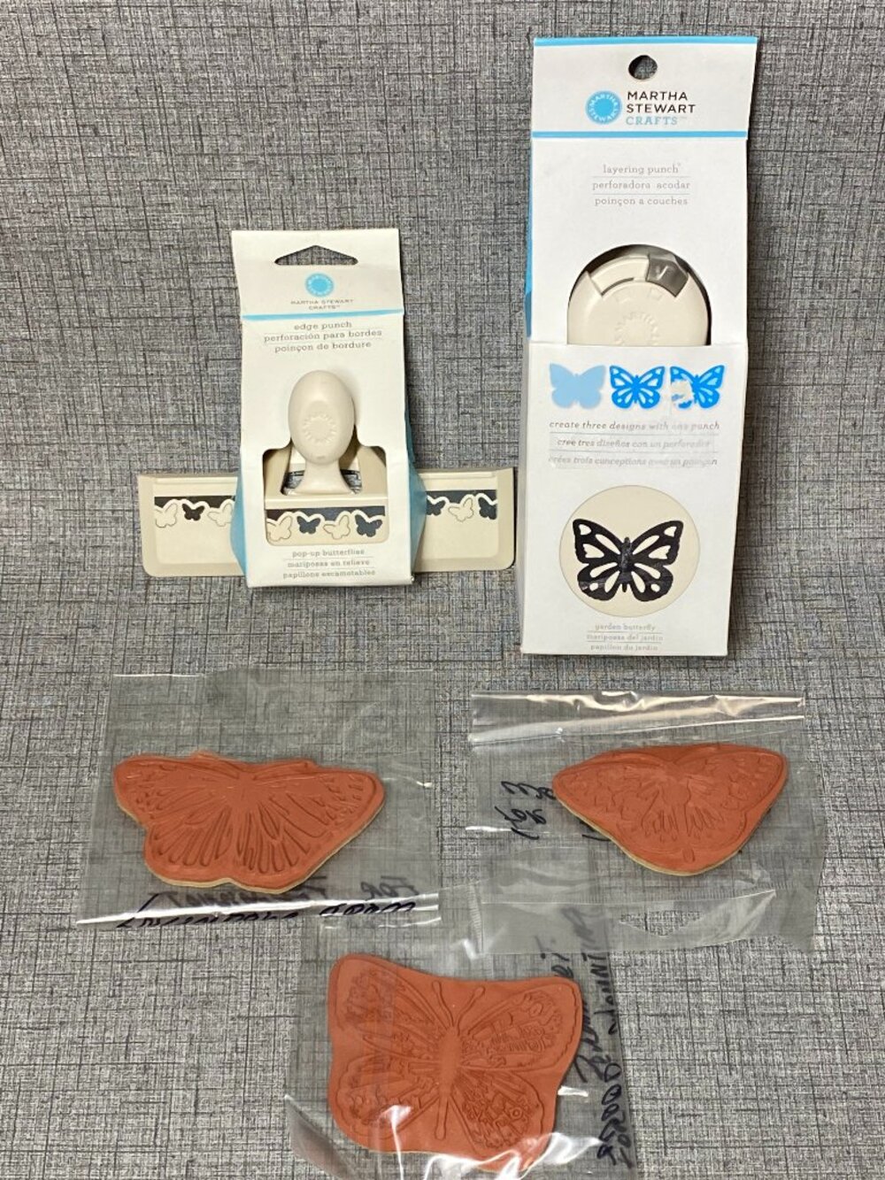 NOS Martha Stewart Layering Punch Garden Butterfly Pop Up Butterflies Edge 5pc